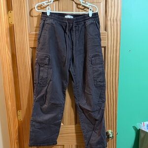 PacSun men’s baggy cargo pants, dark brown, size medium